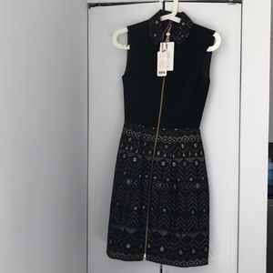 NWT Ted Baker sparkle collar dress Sz0